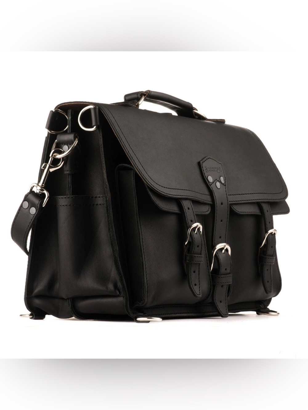 NWOT Saddleback FRONT POCKET LEATHER BRIEFCASE $679